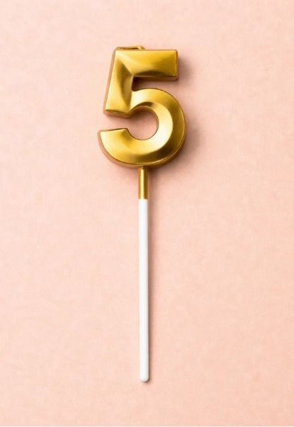 Number Candle "5"