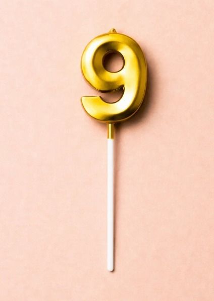 Number Candle "9"