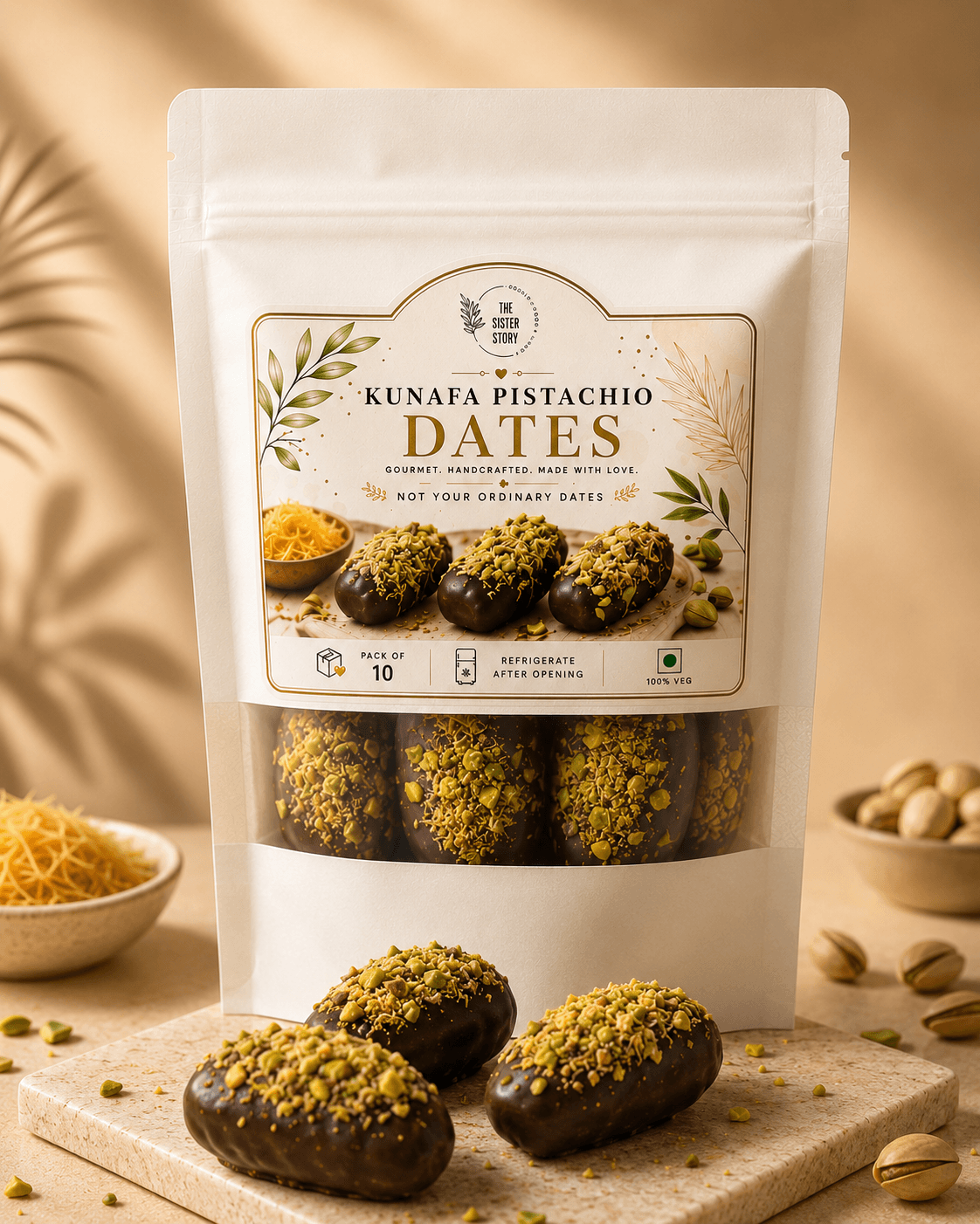 Kunafa Pistachio Chocolate Dates - image 3